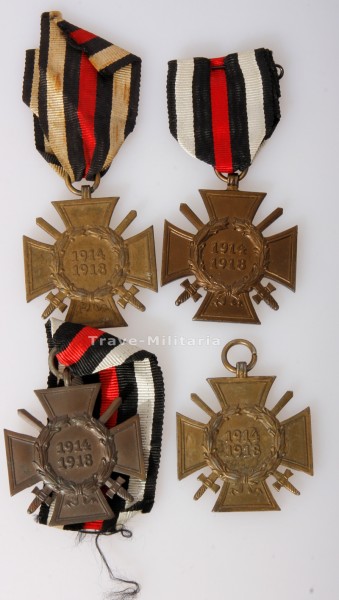 4x Ehrenkreuz für Frontkämpfer