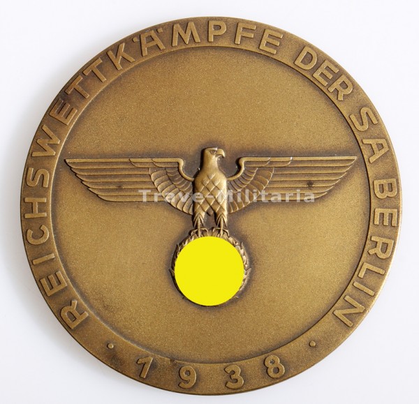 Medaille Reichswettkämpfe der SA Berlin 1938 Dritter Preis