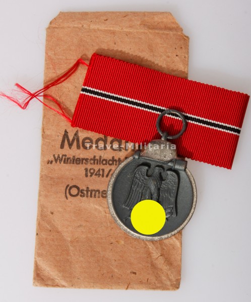 Medaille Winterschlacht im Osten 41/42 mit Verleihungstüte