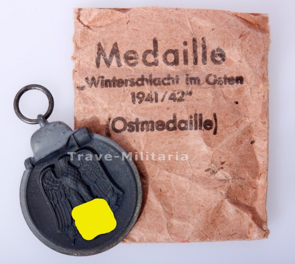 Medaille Winterschlacht im Osten mit Rest der Tüte