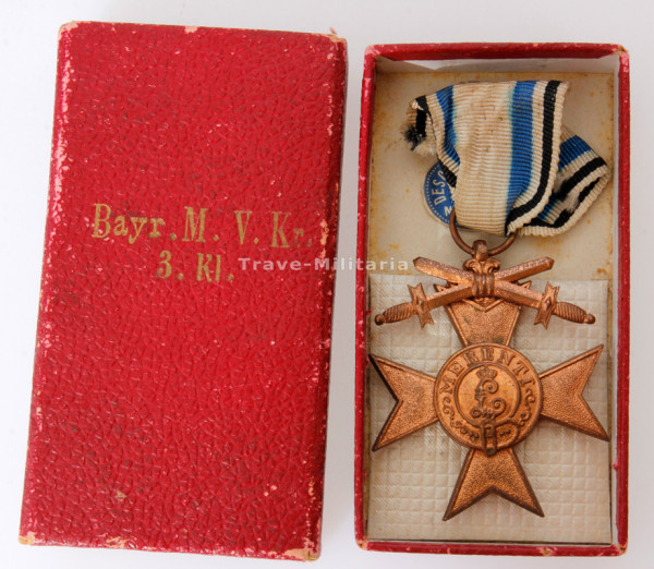 Bayern Militärverdienstkreuz 3. Klasse mit Schwertern im Etui