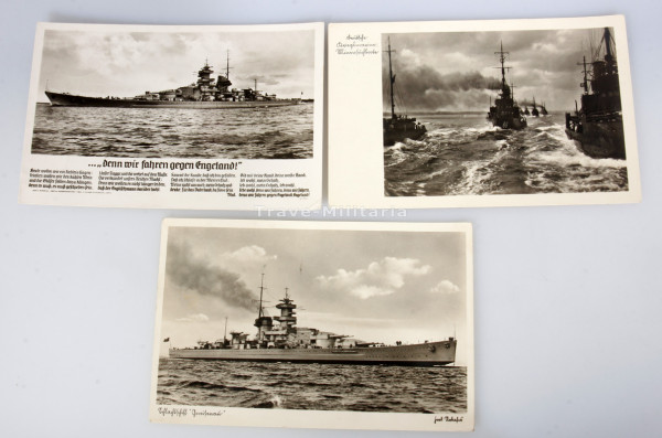 3 Kriegsmarine Postkarten