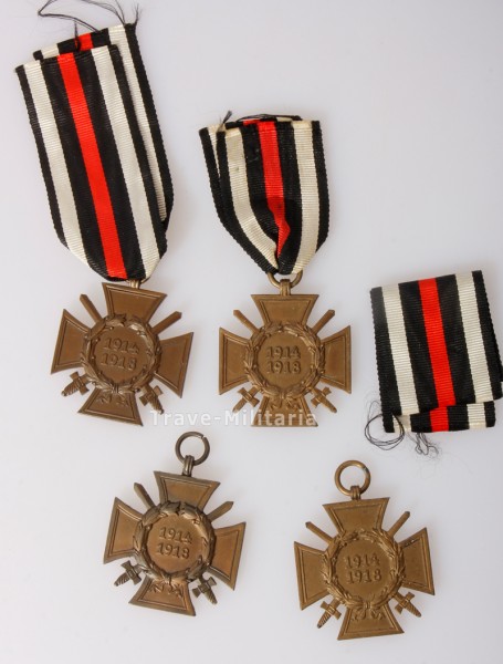 4x Ehrenkreuz für Frontkämpfer 1914-1918