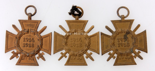 3x Ehrenkreuz für Frontkämpfer