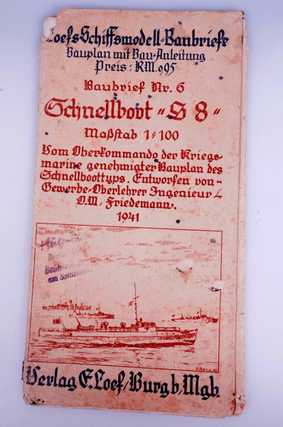 Schiffsmodell-Baubrief Nr. 6 für Schnellboot "S 8"