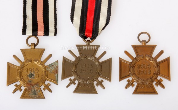 3x Ehrenkreuz für Frontkämpfer