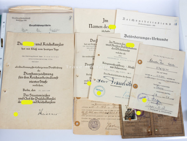 Papiergruppe Hans Schnieder Unterfeldmeister RAD u. I.R.545