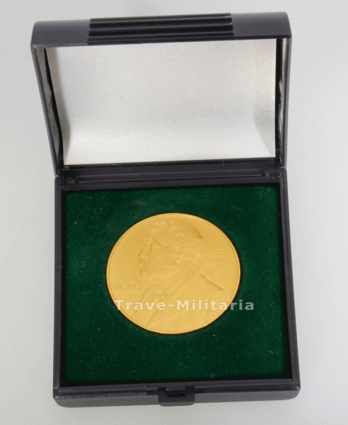 Alfred Nobel Nobelpreis Litaratur Coron Medaille im Etui