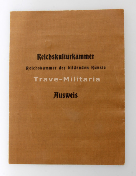 Reichskulturkammer Ausweis Entwerfer Richard Boehm