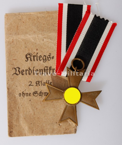 Kriegsverdienstkreuz 2. Klasse 1939 ohne Schwerter in Tüte